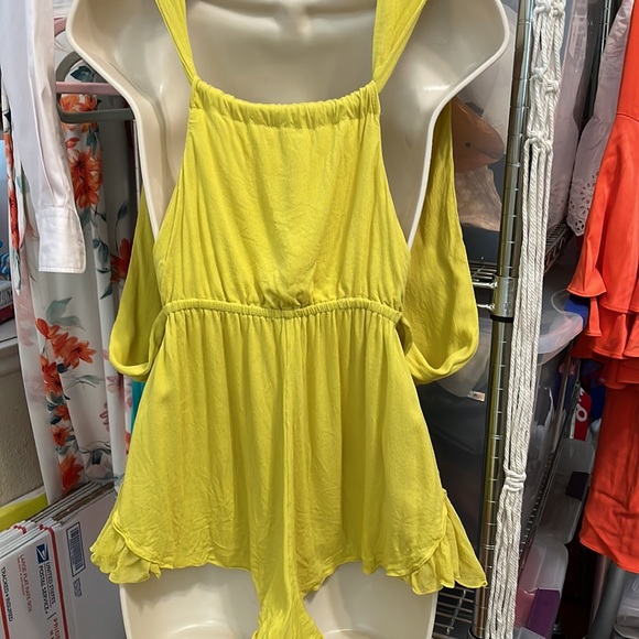 Lime Green Indah Viscose Romper - Picture 5 of 11